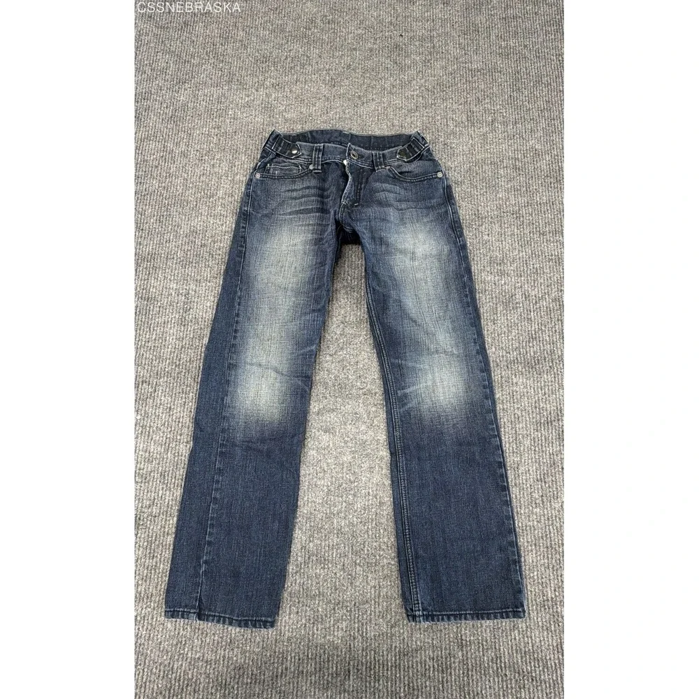 Levi's Men's 514 Slim Straight Jeans Blue Dark Wash Faded Size 30x30